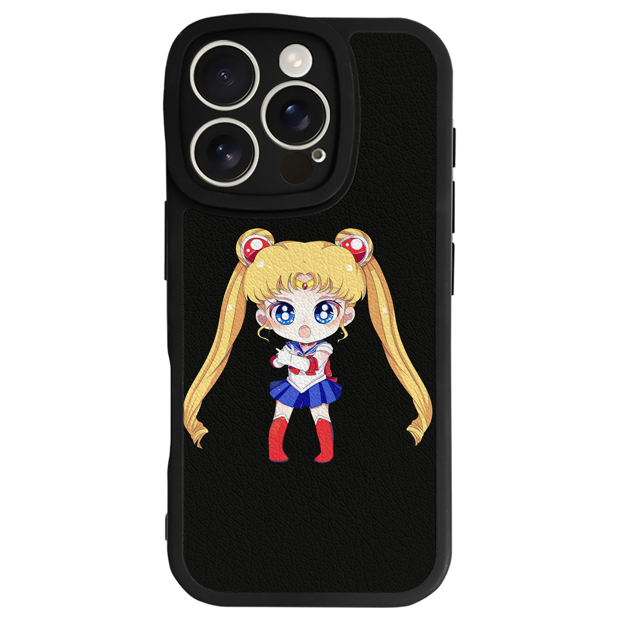 （画像用） 美少女戦士セーラームーン 月野 うさぎ つきの うさぎ Sailor Moon Tsukino Usagi 【iPhone 16シリーズ対応】シリコンスマホケース（レザー調） 材質：シリコン